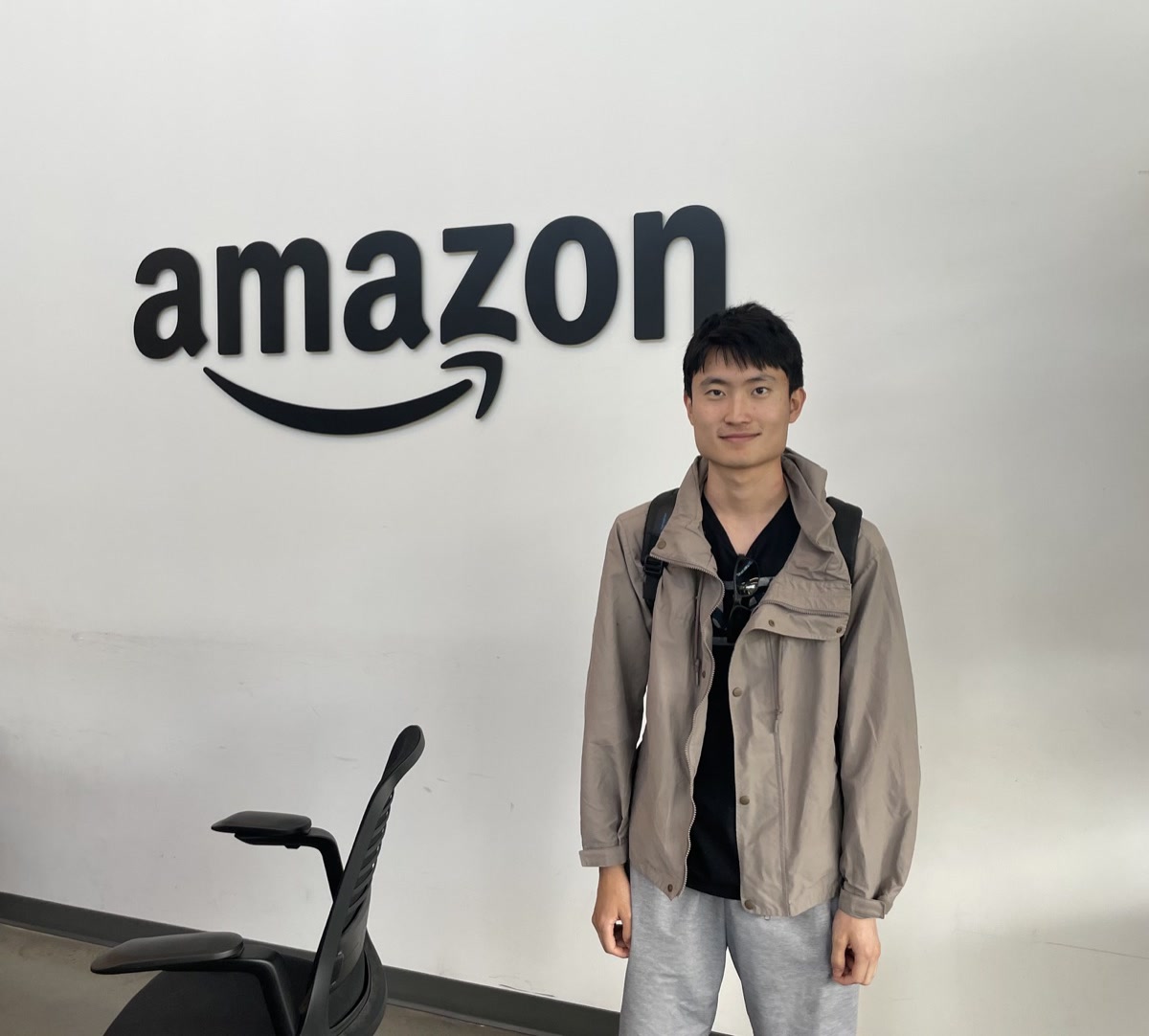 Leo Lin at Amazon during the Robotics Innovation Lab co-op